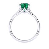 Mappin & Webb Ena Harkness 18ct White Gold And 5mm Emerald Ring