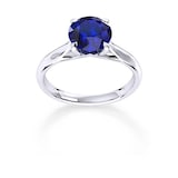Mappin & Webb Ena Harkness 18ct White Gold And 5mm Sapphire Ring