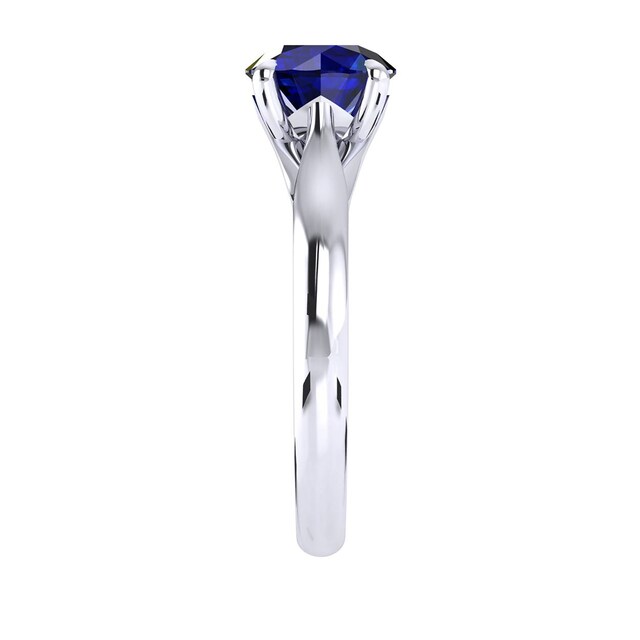 Mappin & Webb Ena Harkness 18ct White Gold And 5mm Sapphire Ring