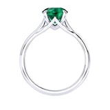 Mappin & Webb Ena Harkness 18ct White Gold And 4mm Emerald Ring