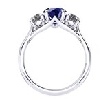 Mappin & Webb Ena Harkness 18ct White Gold And Three Stone 6mm Sapphire Ring