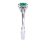 Mappin & Webb Ena Harkness 18ct White Gold And Three Stone 5mm Emerald Ring