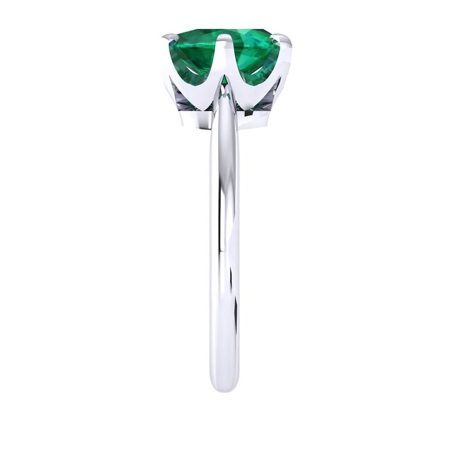 Mappin & Webb Hermione 18ct White Gold And 9x7mm Emerald Ring