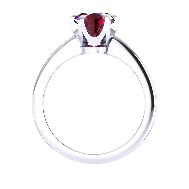 Mappin & Webb Hermione 18ct White Gold And 9x7mm Ruby Ring