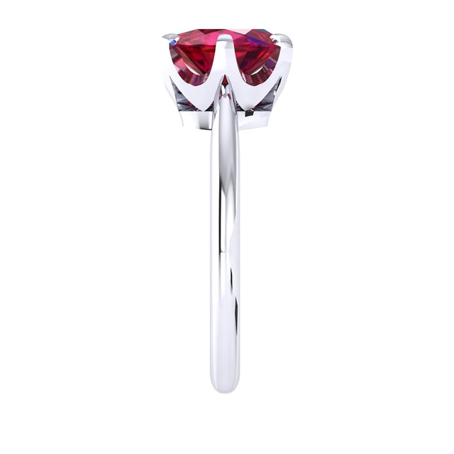 Mappin & Webb Hermione 18ct White Gold And 9x7mm Ruby Ring