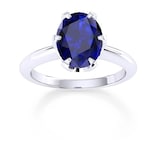 Mappin & Webb Hermione 18ct White Gold And 9x7mm Sapphire Ring
