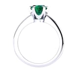 Mappin & Webb Hermione 18ct White Gold And 7x5mm Emerald Ring