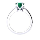 Mappin & Webb Hermione 18ct White Gold And 6x4mm Emerald Ring