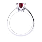 Mappin & Webb Hermione 18ct White Gold And 6x4mm Ruby Ring