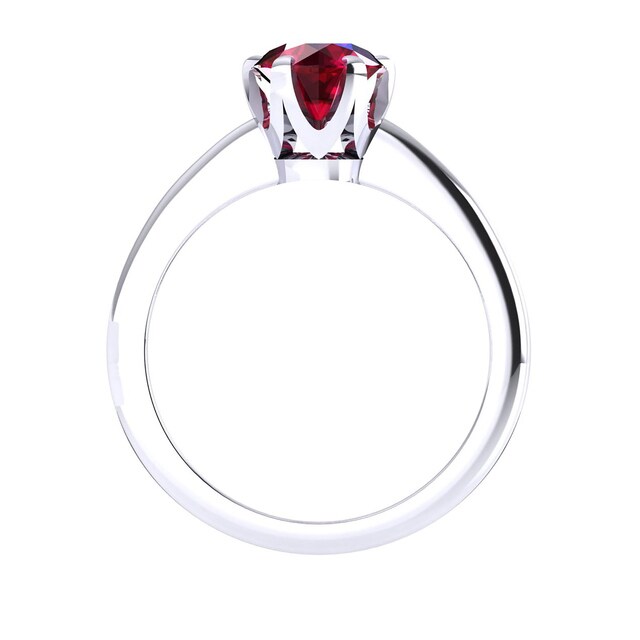 Mappin & Webb Hermione 18ct White Gold And 5mm Ruby Ring