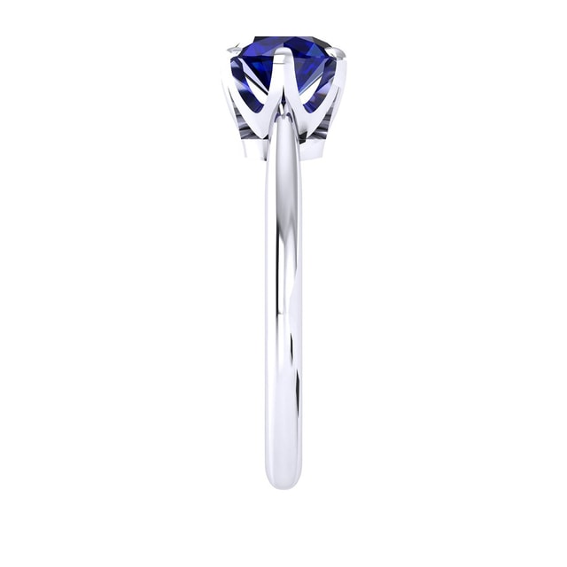 Stainless steel white deals sapphire ring