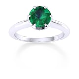Mappin & Webb Hermione 18ct White Gold And 4mm Emerald Ring