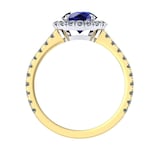 Mappin & Webb Amelia Halo 18ct Yellow Gold And 6mm Sapphire Ring