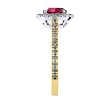 Mappin & Webb Amelia Halo 18ct Yellow Gold And 4mm Ruby Ring