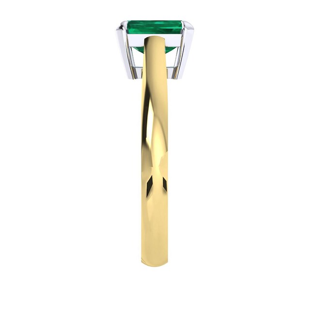 Mappin & Webb Belvedere 18ct Yellow Gold Emerald Cut 9x7mm Emerald Ring