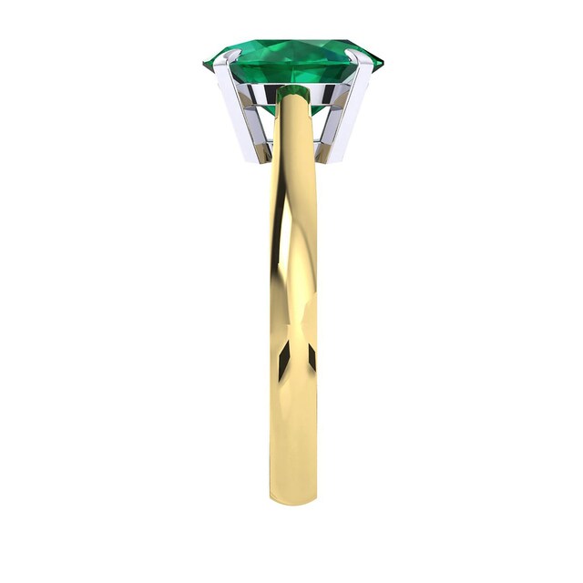 Mappin & Webb Belvedere 18ct Yellow Gold Oval Cut 9x7mm Emerald Ring