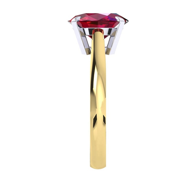 Mappin & Webb Belvedere 18ct Yellow Gold Oval Cut 7x5mm Ruby Ring