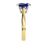 Mappin & Webb Belvedere 18ct Yellow Gold Oval Cut 7x5mm Sapphire Ring