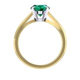 Mappin & Webb Belvedere 18ct Yellow Gold Oval Cut 6x4mm Emerald Ring