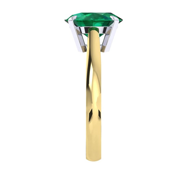 Mappin & Webb Belvedere 18ct Yellow Gold Oval Cut 6x4mm Emerald Ring