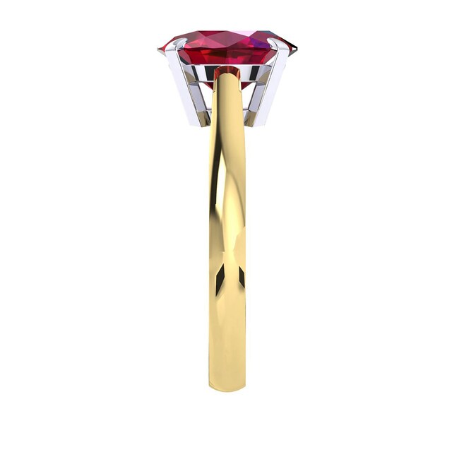 Mappin & Webb Belvedere 18ct Yellow Gold Oval Cut 6x4mm Ruby Ring