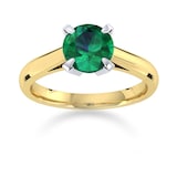 Mappin & Webb Belvedere 18ct Yellow Gold Round Cut 6mm Emerald Ring