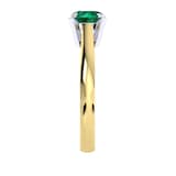 Mappin & Webb Belvedere 18ct Yellow Gold Round Cut 4mm Emerald Ring
