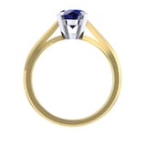 Mappin & Webb Belvedere 18ct Yellow Gold Round Cut 4mm Sapphire Ring