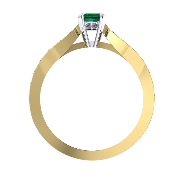 Mappin & Webb Boscobel 18ct Yellow Gold And 9x7mm Emerald Ring