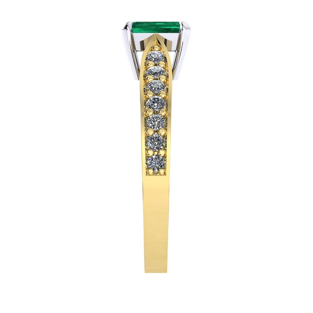 Mappin & Webb Boscobel 18ct Yellow Gold And 9x7mm Emerald Ring