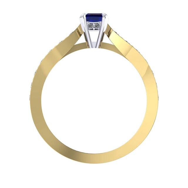 Mappin & Webb Boscobel 18ct Yellow Gold And 9x7mm Sapphire Ring