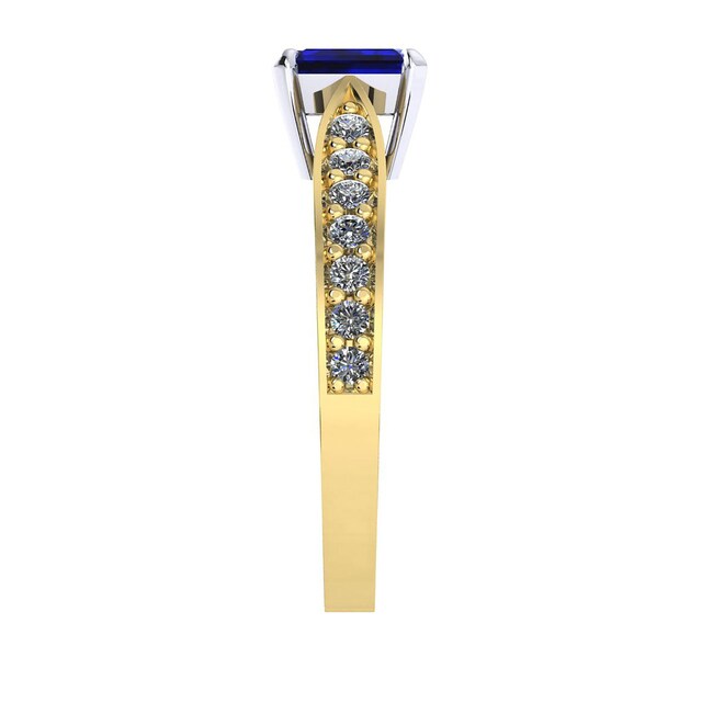 Mappin & Webb Boscobel 18ct Yellow Gold And 9x7mm Sapphire Ring