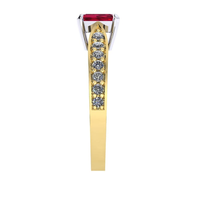 Mappin & Webb Boscobel 18ct Yellow Gold And 6x4mm Ruby Ring