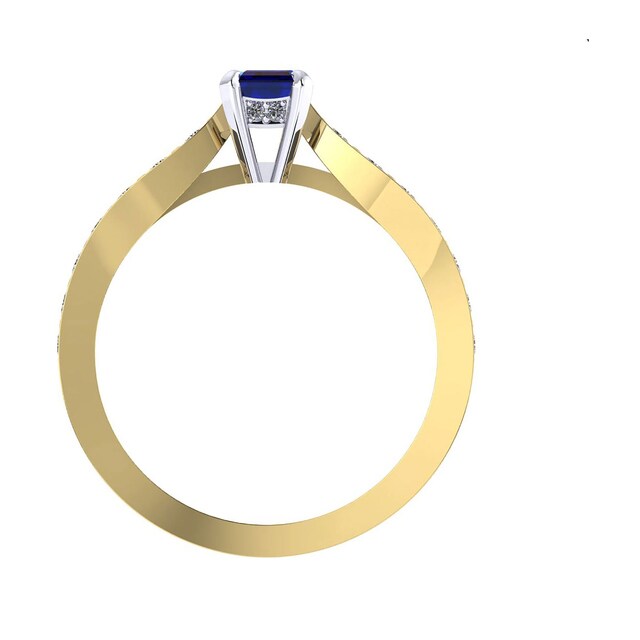 Mappin & Webb Boscobel 18ct Yellow Gold And 6x4mm Sapphire Ring