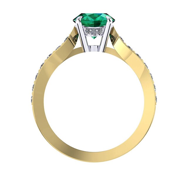 Mappin & Webb Boscobel 18ct Yellow Gold And 9x7mm Emerald Ring - Ring Size P