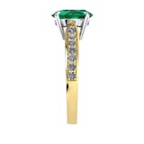 Mappin & Webb Boscobel 18ct Yellow Gold And 9x7mm Emerald Ring - Ring Size P
