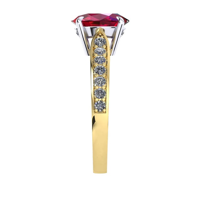 Mappin & Webb Boscobel 18ct Yellow Gold And 9x7mm Ruby Ring