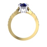 Mappin & Webb Boscobel 18ct Yellow Gold And 9x7mm Sapphire Ring - Ring Size N