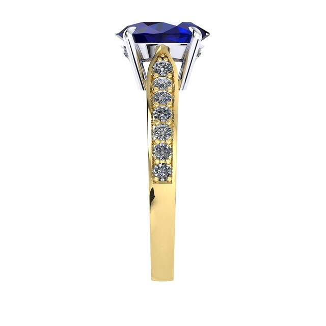 Mappin & Webb Boscobel 18ct Yellow Gold And 9x7mm Sapphire Ring