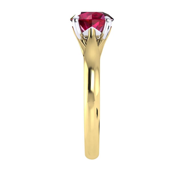 Mappin & Webb Ena Harkness 18ct Yellow Gold And 6mm Ruby Ring