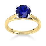 Mappin & Webb Ena Harkness 18ct Yellow Gold And 6mm Sapphire Ring