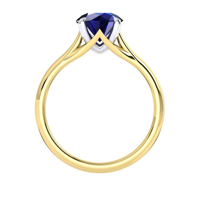 Mappin & Webb Ena Harkness 18ct Yellow Gold And 6mm Sapphire Ring