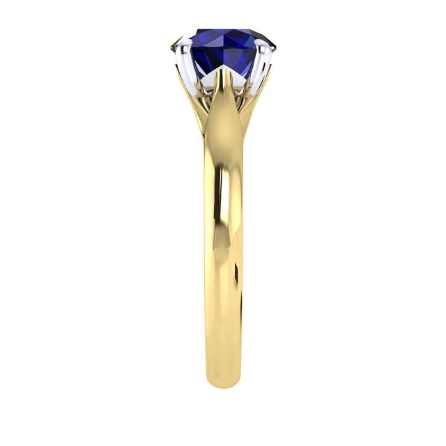 Mappin & Webb Ena Harkness 18ct Yellow Gold And 6mm Sapphire Ring