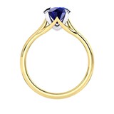 Mappin & Webb Ena Harkness 18ct Yellow Gold And 5mm Sapphire Ring