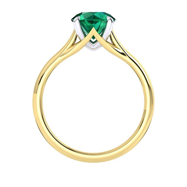 Mappin & Webb Ena Harkness 18ct Yellow Gold And 4mm Emerald Ring