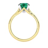 Mappin & Webb Ena Harkness 18ct Yellow Gold And 4mm Emerald Ring