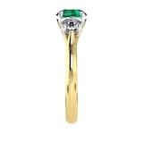 Mappin & Webb Ena Harkness 18ct Yellow Gold And Three Stone 4mm Emerald Ring