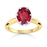 Mappin & Webb Hermione 18ct Yellow Gold And 9x7mm Ruby Ring