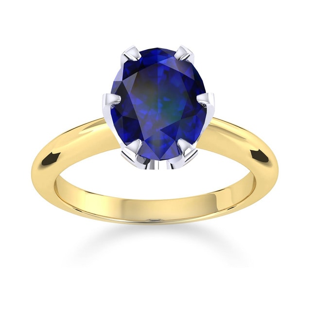 Mappin & Webb Hermione 18ct Yellow Gold And 9x7mm Sapphire Ring