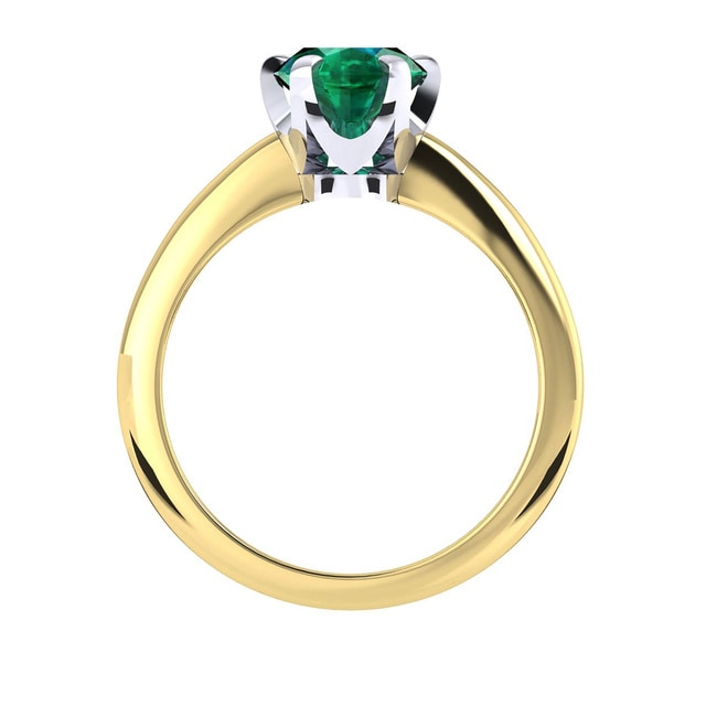 Mappin & Webb Hermione 18ct Yellow Gold And 6x4mm Emerald Ring